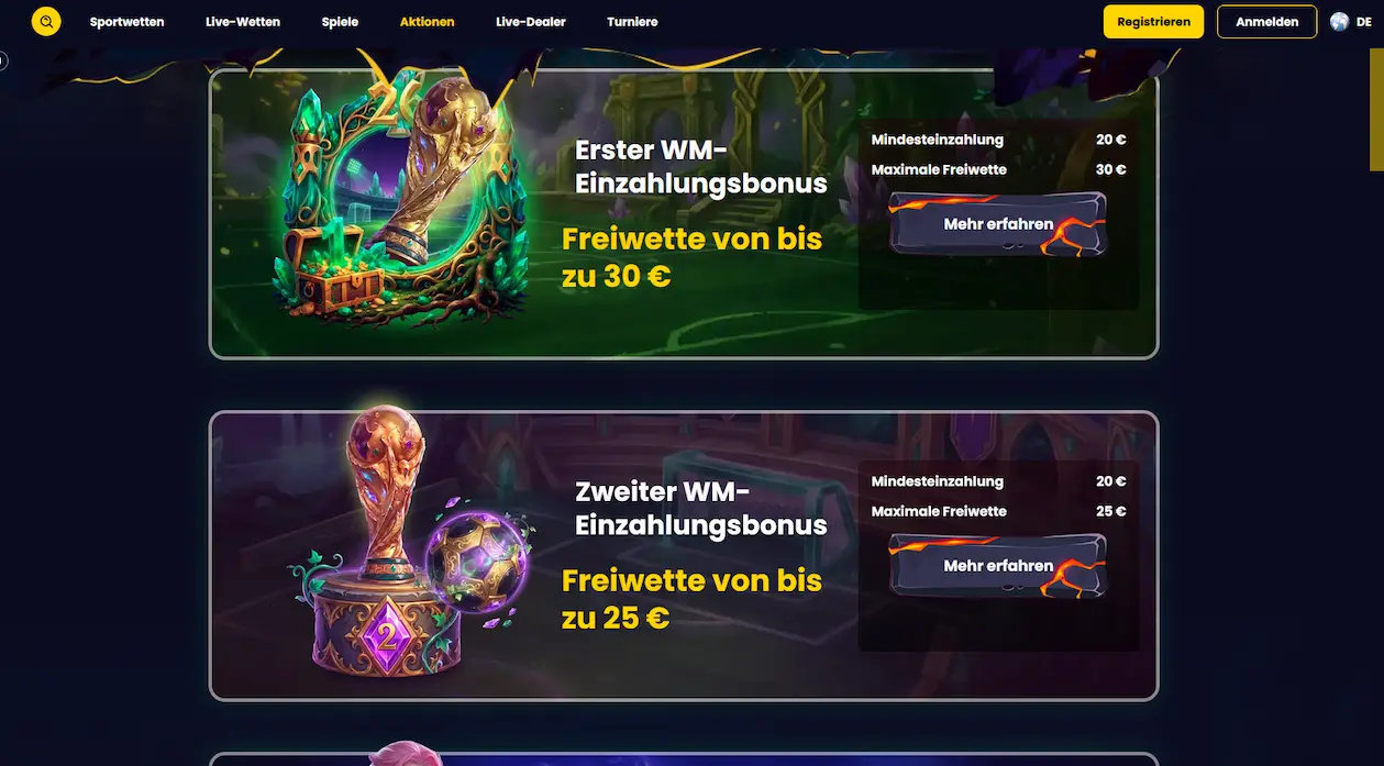 Bonusangebote und Willkommenspaket im Slotsgem Casino